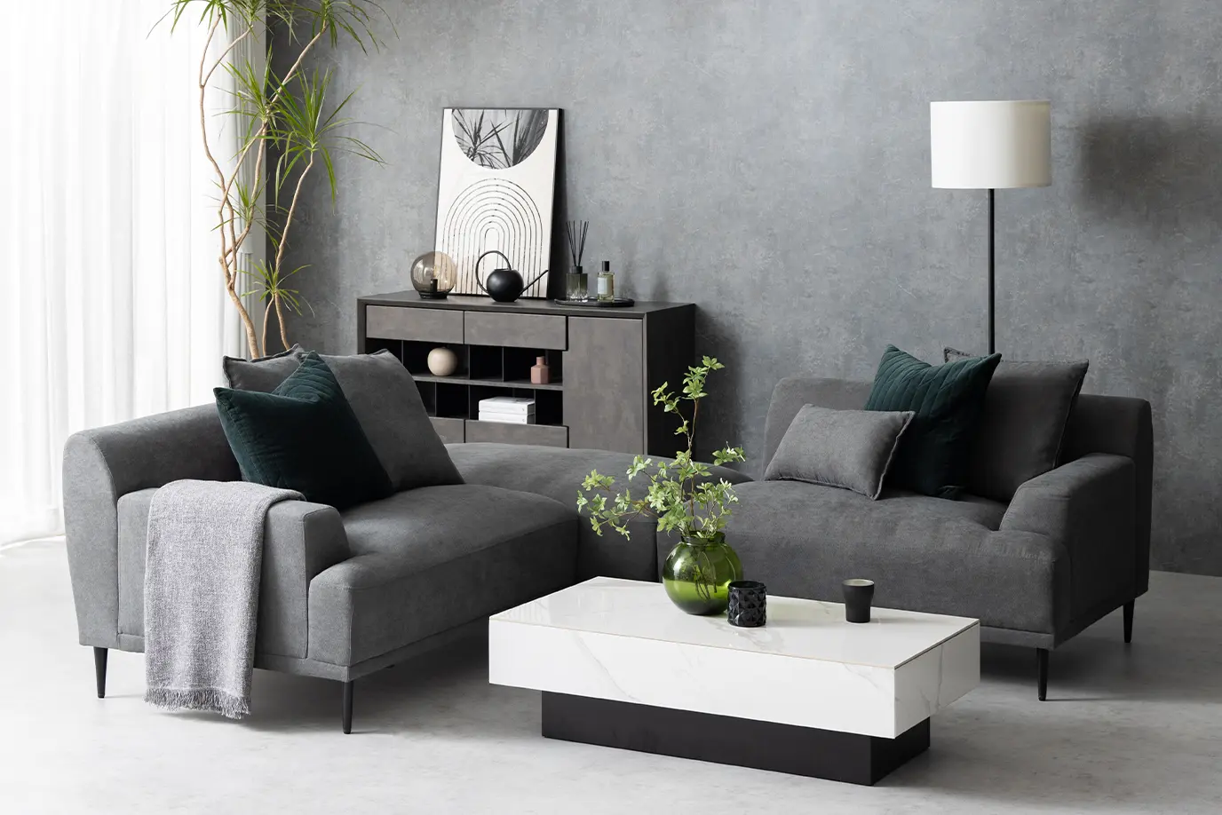 モダンで洗練されたリビングルーム